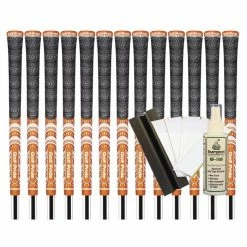 Golf Pride MCC TEAMS (New Decade) Standard Grip - DARK ORANGE/WHITE (13pcs + Golf Grip Kit)