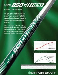 Nippon N.S. Pro 850GH **NEO** Steel Iron Shaft (.355" Tapered Tip) -Golf Shafts Sales Store 20220823850neo8x11photo2