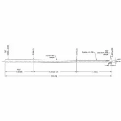 True Temper Straight Taper Flared Over-Hosel Stepless 35" Putter Shaft -Golf Shafts Sales Store flared over hosel putter shaft spec