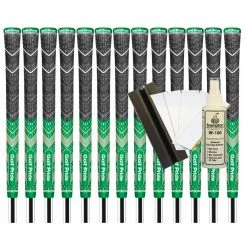 Golf Pride MCC Plus4 *TEAMS* Standard Grip (Green/Gold) - 13pcs + Golf Grip Kit