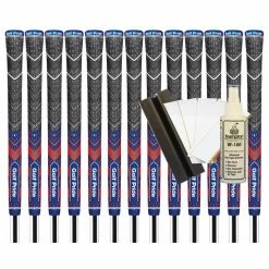 Golf Pride MCC Plus4 *TEAMS* MIDSIZE Grip (Navy/Orange) - 13pcs + Golf Grip Kit