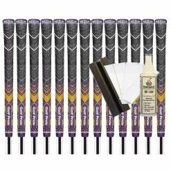 Golf Pride MCC Plus4 *TEAMS* MIDSIZE Grip (Purple/yellow) - 13pcs + Golf Grip Kit