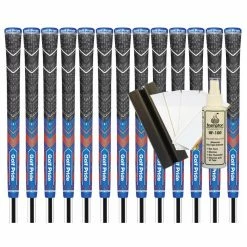 Golf Pride MCC Plus4 *TEAMS* MIDSIZE Grip (Royal Blue/Orange) - 13pcs + Golf Grip Kit