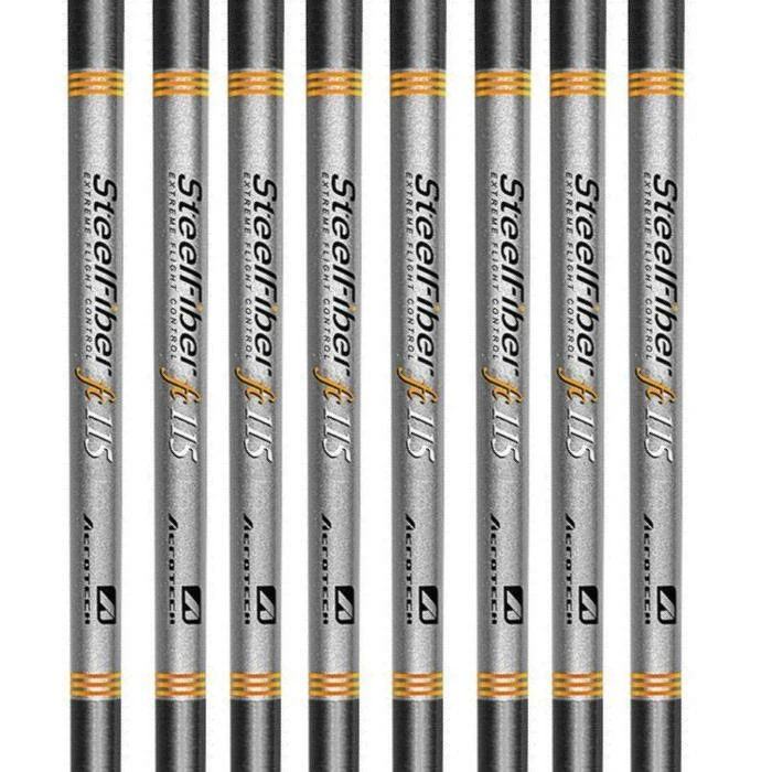 Aerotech SteelFiber Fc115 Parallel Iron Shaft (0.370" Tip) - 8pcs Bundle Set (#3-PW) 3 Aerotech SteelFiber Fc115 Parallel Iron Shaft (0.370" Tip) - 8pcs Bundle Set (#3-PW)